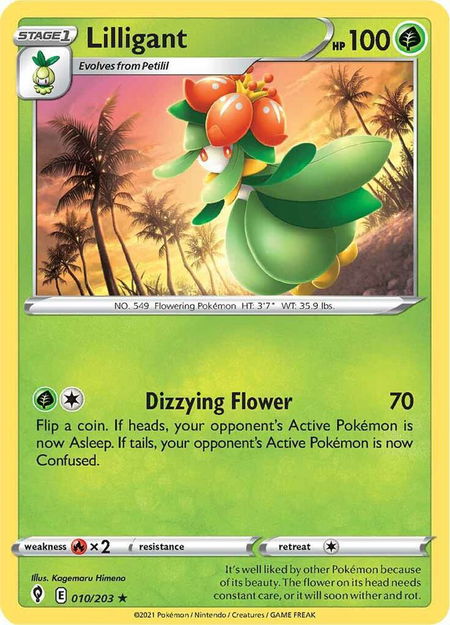 Lilligant - SWSH07: Evolving Skies Pokémon trading card