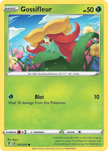 Gossifleur - SWSH07: Evolving Skies Pokémon trading card