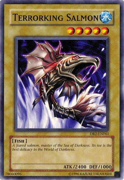 Terrorking Salmon trading card from Dark Revelation Volume 2 Terrorking Salmon - Dark Revelation Volume 2 YuGiOh trading card