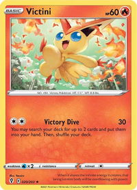 Victini - SWSH07: Evolving Skies (SWSH07) #020/203 - Holo Rare Pokémon Trading Card