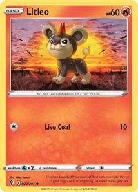 Litleo - SWSH07: Evolving Skies (SWSH07) #022/203 - Common Pokémon Trading Card