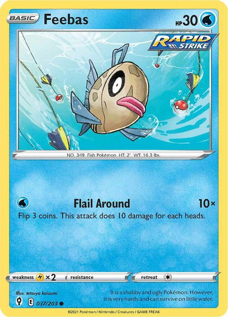 Feebas - SWSH07: Evolving Skies Pokémon trading card