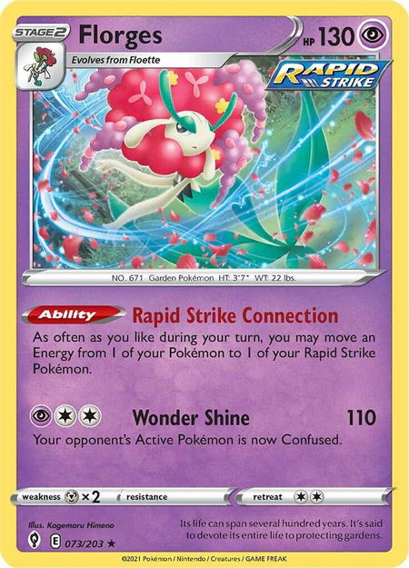 Florges - SWSH07: Evolving Skies Pokémon trading card