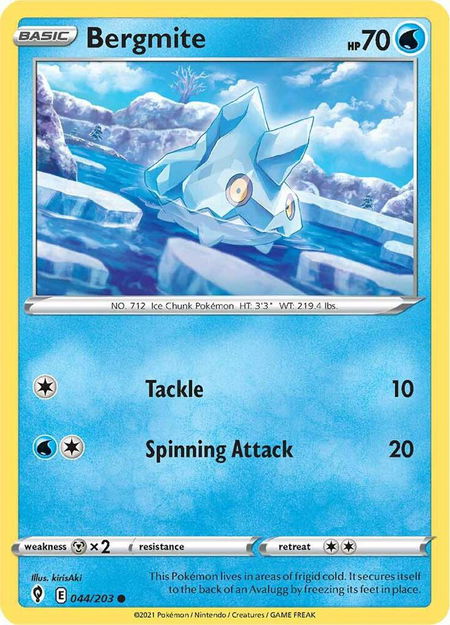 Bergmite - SWSH07: Evolving Skies Pokémon trading card