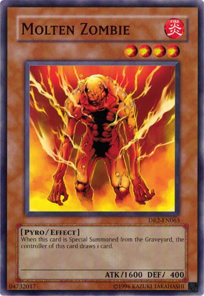 Molten Zombie trading card from Dark Revelation Volume 2 Molten Zombie - Dark Revelation Volume 2 YuGiOh trading card