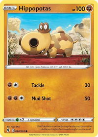 Hippopotas - SWSH07: Evolving Skies (SWSH07) #084/203 - Common Pokémon Trading Card