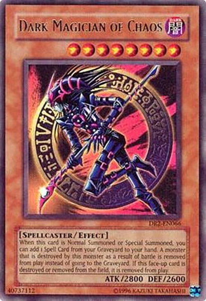 Dark Magician of Chaos trading card from Dark Revelation Volume 2 Dark Magician of Chaos - Dark Revelation Volume 2 YuGiOh trading card