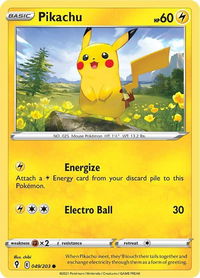 Pikachu - SWSH07: Evolving Skies (SWSH07) #049/203 - Common Pokémon Trading Card