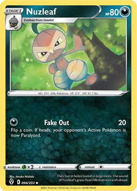 Nuzleaf - SWSH07: Evolving Skies (SWSH07) #096/203 - Uncommon Pokémon Trading Card