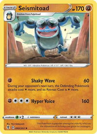 Seismitoad - SWSH07: Evolving Skies (SWSH07) #090/203 - Rare Pokémon Trading Card