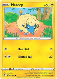 Mareep - SWSH07: Evolving Skies (SWSH07) #054/203 - Common Pokémon Trading Card