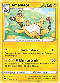 Ampharos - SWSH07: Evolving Skies (SWSH07) #056/203 - Rare Pokémon Trading Card