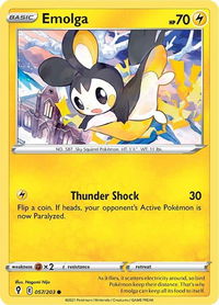 Emolga - SWSH07: Evolving Skies (SWSH07) #057/203 - Common Pokémon Trading Card