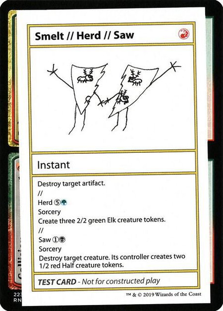 Smelt // Herd // Saw (No PW Symbol) - Mystery Booster: Convention Edition Exclusives Magic: The Gathering trading card