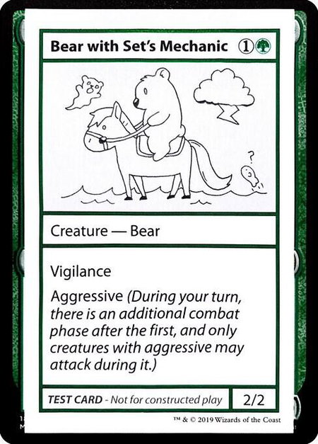 Bear with Set's Mechanic (No PW Symbol) - Mystery Booster: Convention Edition Exclusives Magic: The Gathering trading card