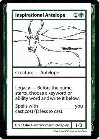 Inspirational Antelope (No PW Symbol) - Mystery Booster: Convention Edition Exclusives (CMB1) #null - Special Magic: The Gathering Trading Card