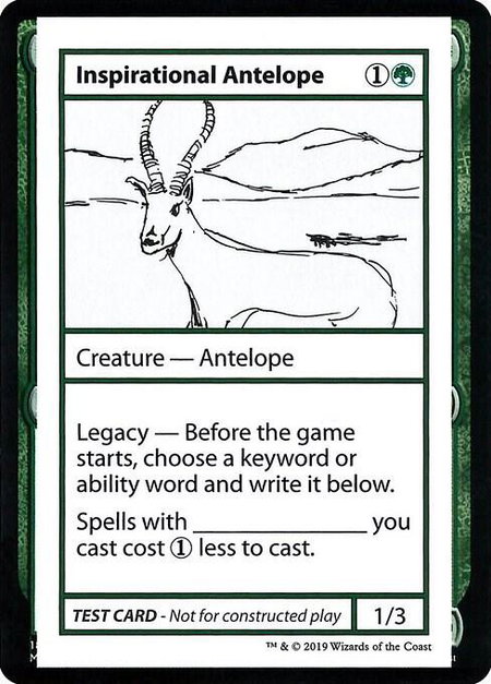 Inspirational Antelope (No PW Symbol) - Mystery Booster: Convention Edition Exclusives Magic: The Gathering trading card