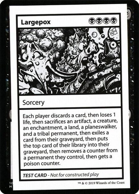 Largepox (No PW Symbol) trading card from Mystery Booster: Convention Edition Exclusives Largepox (No PW Symbol) - Mystery Booster: Convention Edition Exclusives Magic: The Gathering trading card