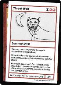 Throat Wolf (No PW Symbol) - Mystery Booster: Convention Edition Exclusives (CMB1) #null - Special Magic: The Gathering Trading Card