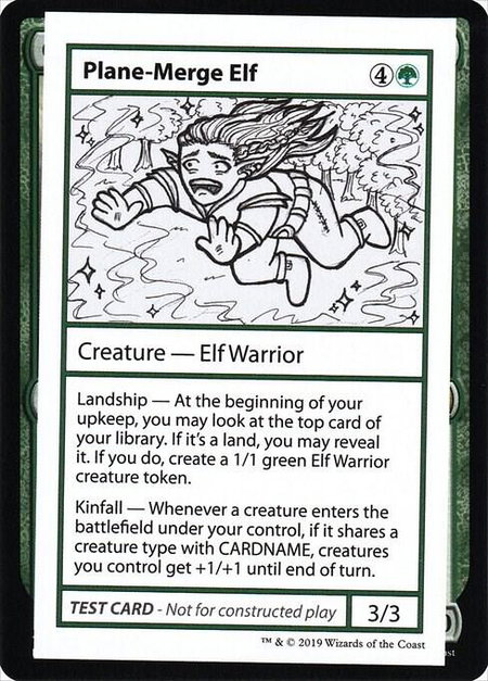Plane-Merge Elf (No PW Symbol) - Mystery Booster: Convention Edition Exclusives Magic: The Gathering trading card