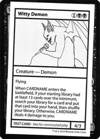 Witty Demon (No PW Symbol) - Mystery Booster: Convention Edition Exclusives (CMB1) #null - Special Magic: The Gathering Trading Card