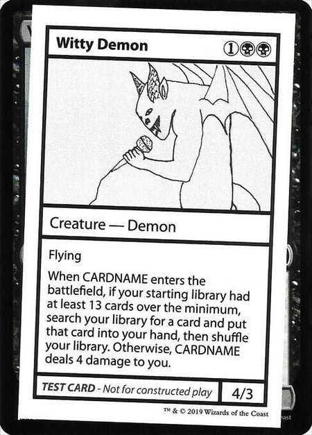 Witty Demon (No PW Symbol) - Mystery Booster: Convention Edition Exclusives Magic: The Gathering trading card