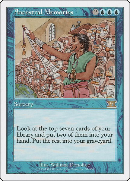 Ancestral Memories trading card from Classic Sixth Edition Ancestral Memories - Classic Sixth Edition Magic: The Gathering trading card