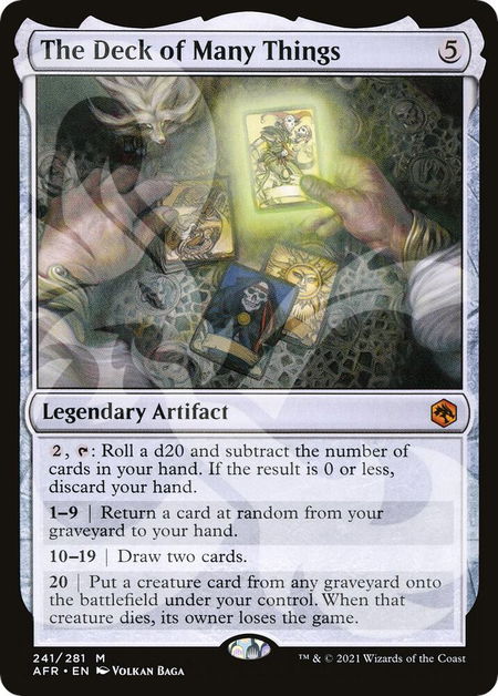 The Deck of Many Things - AFR Ampersand Promos Magic: The Gathering trading card