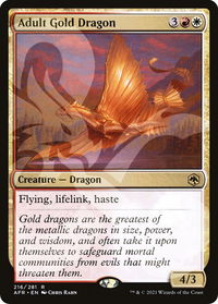 Adult Gold Dragon - AFR Ampersand Promos (AFR&) #216a - Rare Magic: The Gathering Trading Card