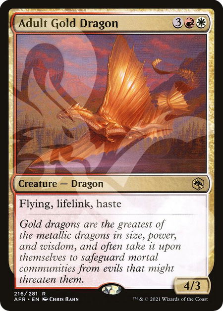 Adult Gold Dragon - AFR Ampersand Promos Magic: The Gathering trading card
