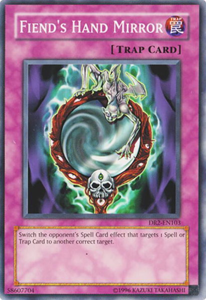Fiend's Hand Mirror trading card from Dark Revelation Volume 2 Fiend's Hand Mirror - Dark Revelation Volume 2 YuGiOh trading card