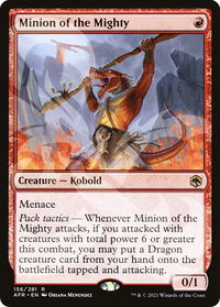 Minion of the Mighty - AFR Ampersand Promos (AFR&) #156a - Rare Magic: The Gathering Trading Card