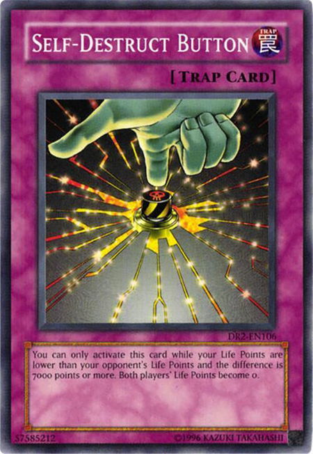 Self-Destruct Button - Dark Revelation Volume 2 YuGiOh trading card