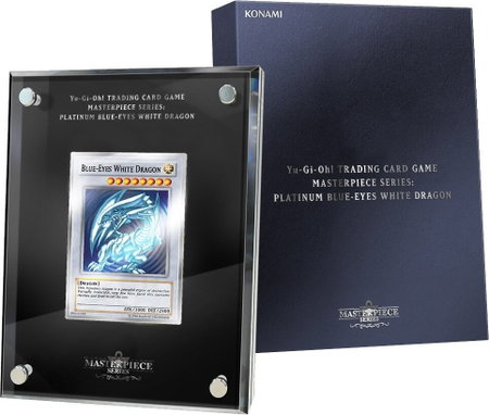 Masterpiece Series: Platinum Blue-Eyes White Dragon trading card from Miscellaneous Promotional Cards Masterpiece Series: Platinum Blue-Eyes White Dragon - Miscellaneous Promotional Cards YuGiOh trading card