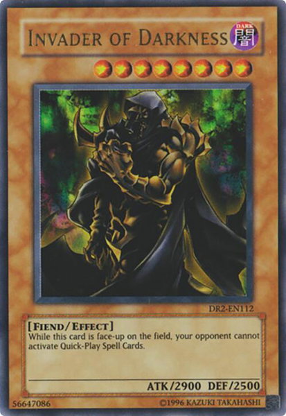 Invader of Darkness trading card from Dark Revelation Volume 2 Invader of Darkness - Dark Revelation Volume 2 YuGiOh trading card