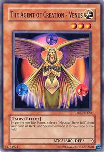 The Agent of Creation - Venus trading card from Dark Revelation Volume 2 The Agent of Creation - Venus - Dark Revelation Volume 2 YuGiOh trading card