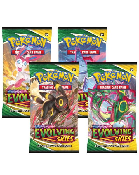 Evolving Skies Booster Pack Art Bundle [Set of 4] - SWSH07: Evolving Skies Pokémon trading card