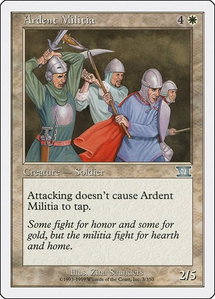 Ardent Militia - Classic Sixth Edition (6ED) #3 - Uncommon Magic: The Gathering Trading Card