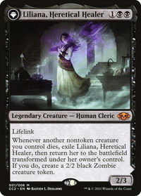 Liliana, Heretical Healer - Commander Collection: Black (CC2) #1 - Mythic Magic: The Gathering Trading Card