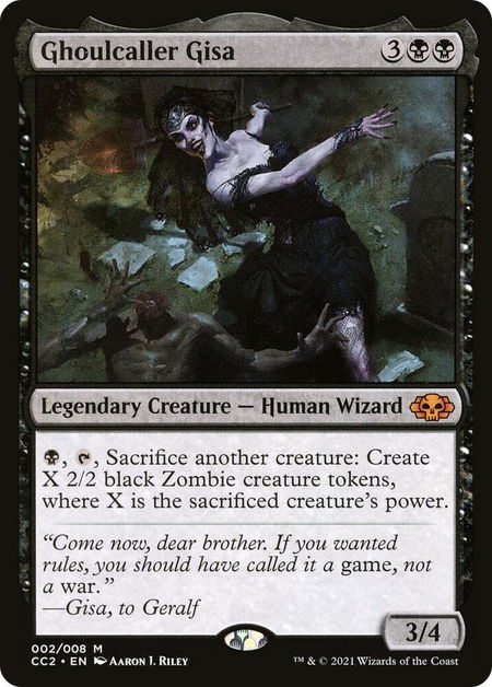 Ghoulcaller Gisa trading card from Commander Collection: Black Ghoulcaller Gisa - Commander Collection: Black Magic: The Gathering trading card