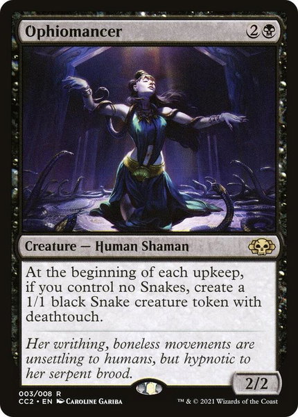 Ophiomancer - Commander Collection: Black Magic: The Gathering trading card