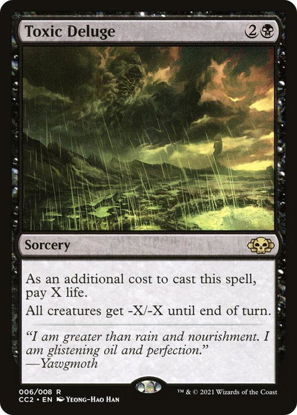 Toxic Deluge trading card from Commander Collection: Black Toxic Deluge - Commander Collection: Black Magic: The Gathering trading card