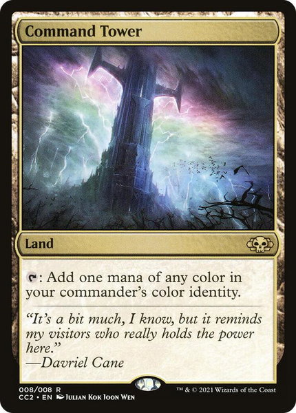 Command Tower trading card from Commander Collection: Black Command Tower - Commander Collection: Black Magic: The Gathering trading card
