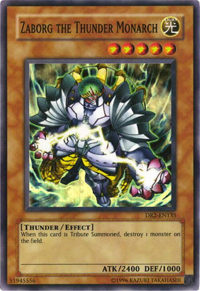 Zaborg the Thunder Monarch trading card from Dark Revelation Volume 2 Zaborg the Thunder Monarch - Dark Revelation Volume 2 YuGiOh trading card