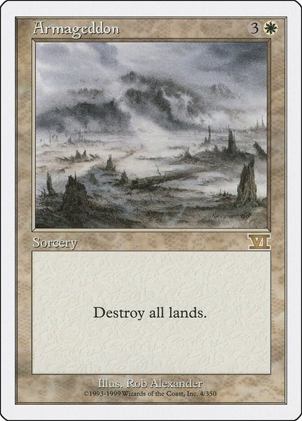 Armageddon trading card from Classic Sixth Edition Armageddon - Classic Sixth Edition Magic: The Gathering trading card