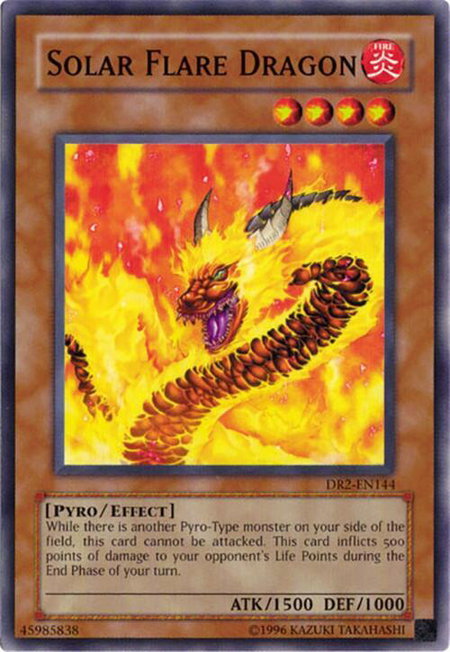 Solar Flare Dragon trading card from Dark Revelation Volume 2 Solar Flare Dragon - Dark Revelation Volume 2 YuGiOh trading card