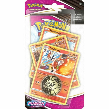 Fusion Strike Premium Checklane Blister [Cinderace] - SWSH08: Fusion Strike Pokémon trading card