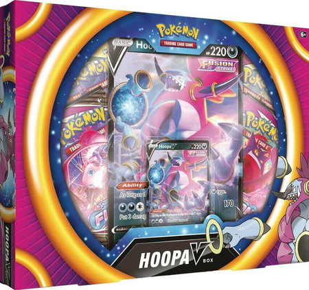 Hoopa V Box trading card from SWSH08: Fusion Strike Hoopa V Box - SWSH08: Fusion Strike Pokémon trading card