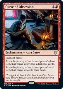Curse of Obsession - Commander: Innistrad: Midnight Hunt (MIC) #35 - Rare Magic: The Gathering Trading Card