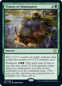 Visions of Dominance - Commander: Innistrad: Midnight Hunt (MIC) #37 - Rare Magic: The Gathering Trading Card